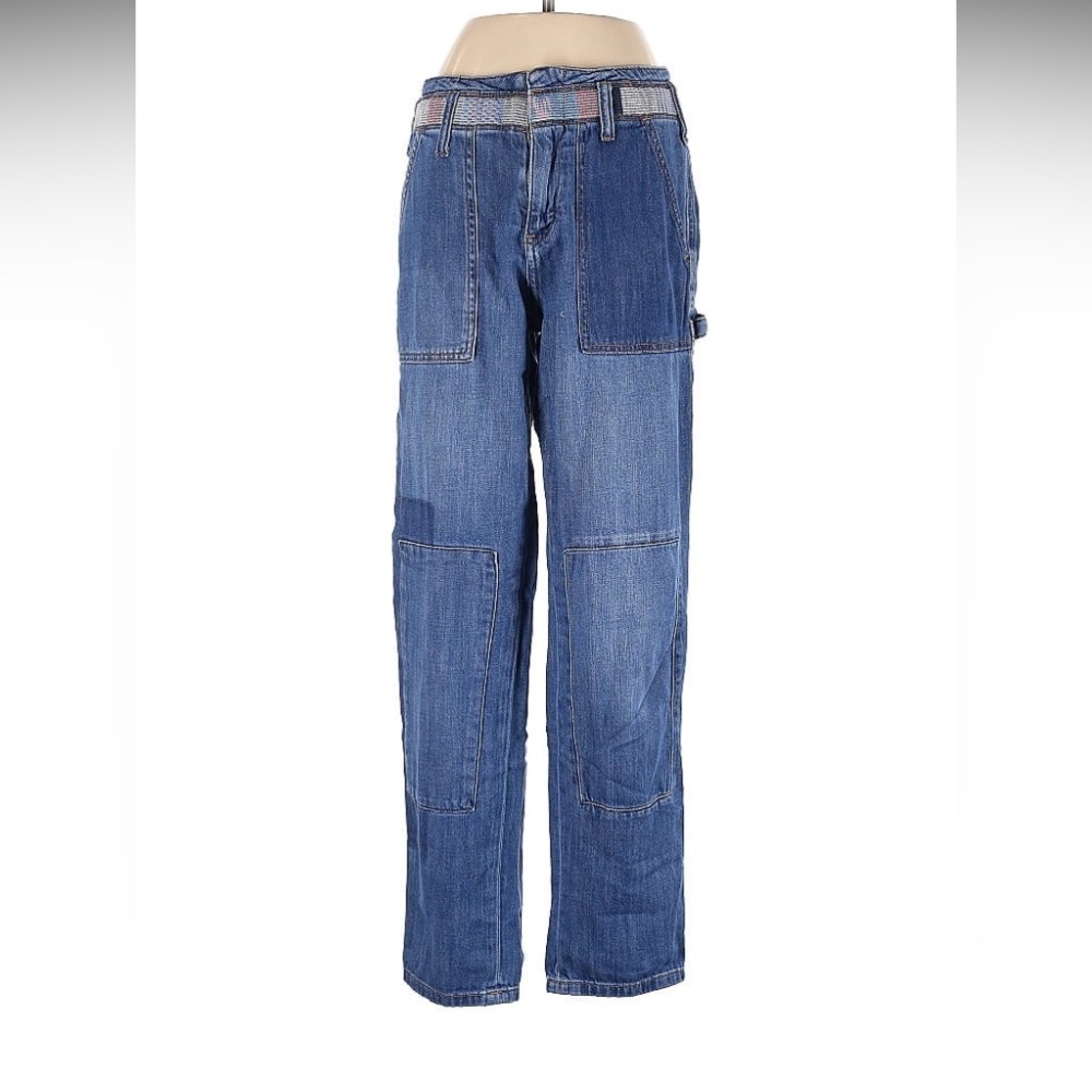 Pilcro & the Letterpress Anthropologie patch carpenter jeans. Size 25.